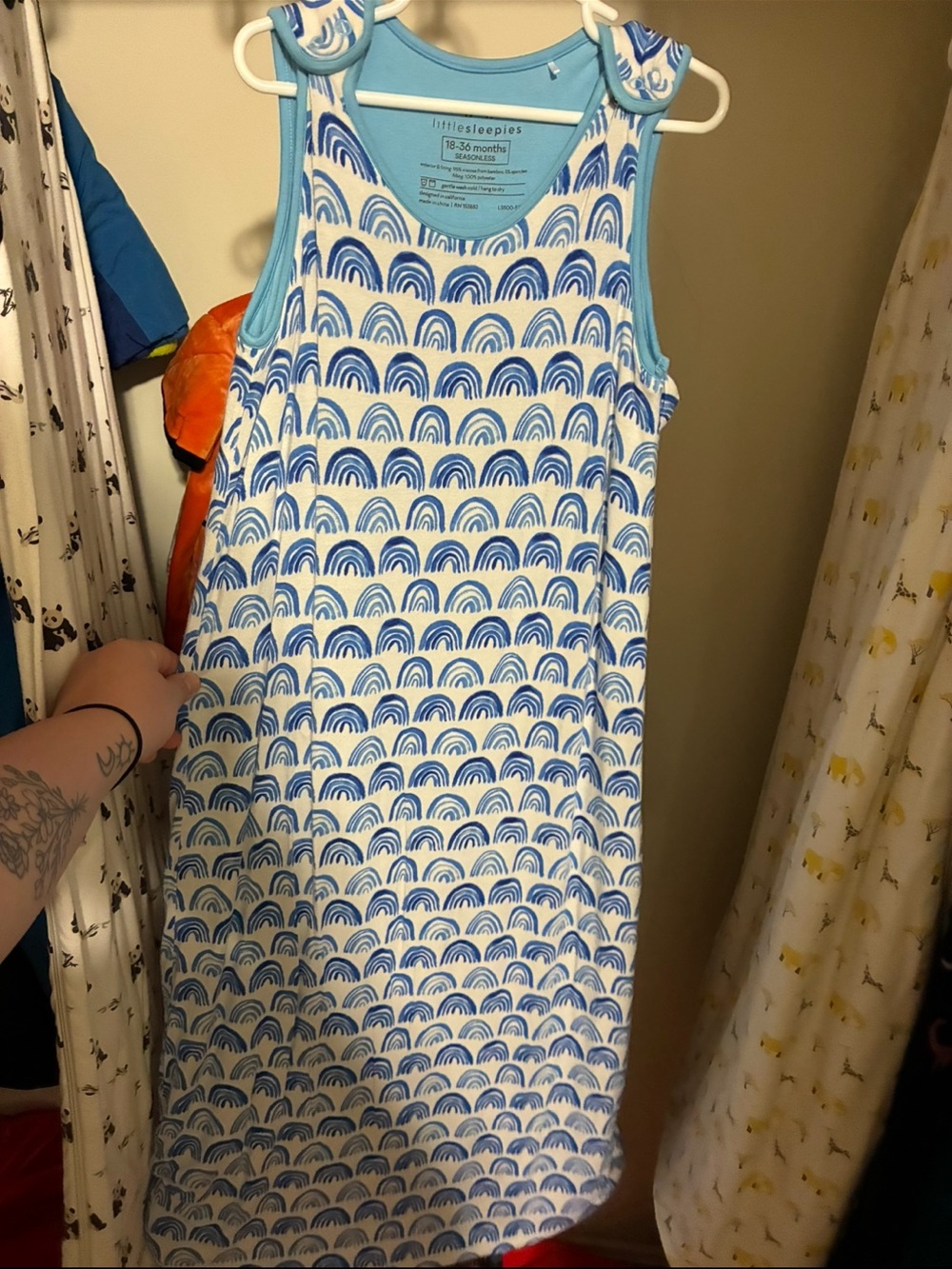 Little Sleepies Blue Rainbow Sleep sack